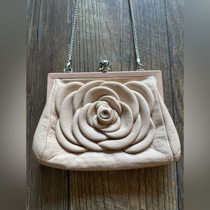 Elegant Cream Floral Clutch
